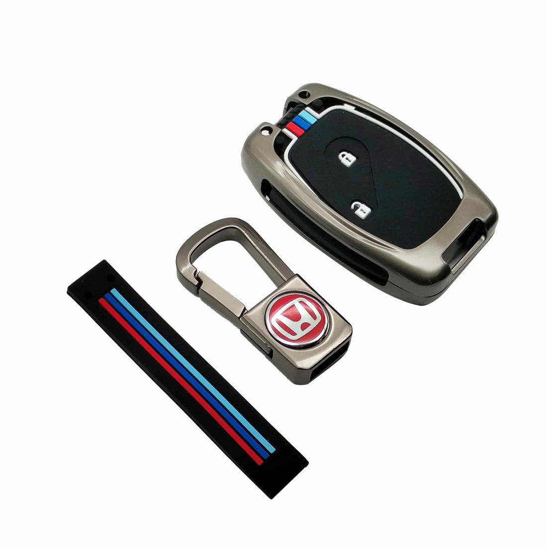Honda City 15 Key Cover With Metal Shell 2 Buttons - Model 2006-2012
