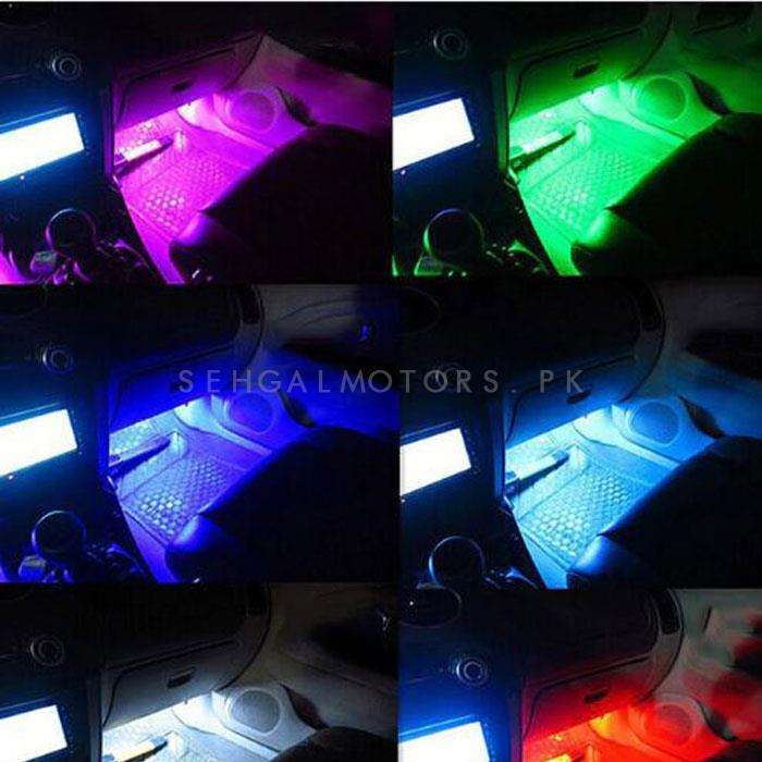 7 Color LED Car Interior Ambient Light | Remote Controlled - Atmosphere Lighting